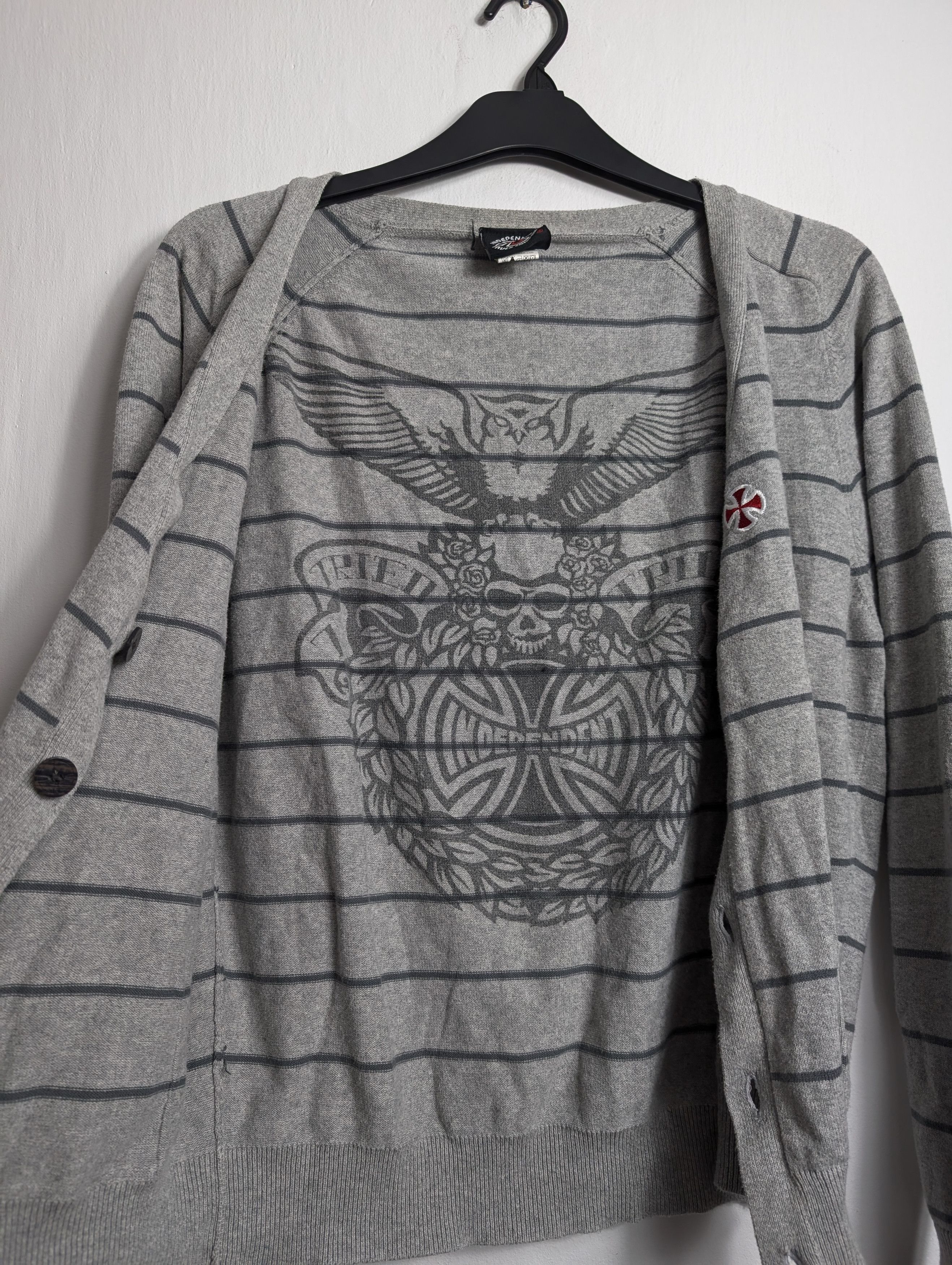 Independent Truck Co. Independent Truck Co. Striped Streetwear Cardigan Y2K Skate Size US M / EU 48-50 / 2 - 3 Thumbnail