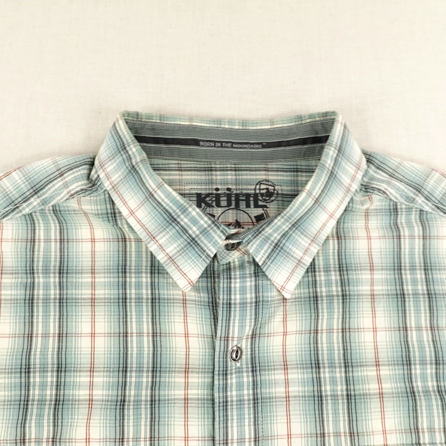 Vintage Kuhl Shirt Mens 2XL Green Plaid Cotton Linen Button Up Utility Hiking Size US XXL / EU 58 / 5 - 2 Thumbnail