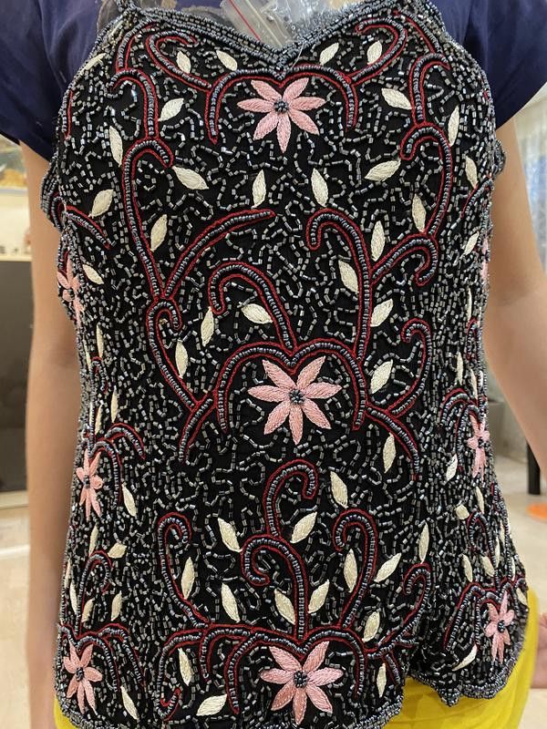 Vintage Beaded silk corset sz S made in India new Size S / US 4 / IT 40 - 4 Thumbnail