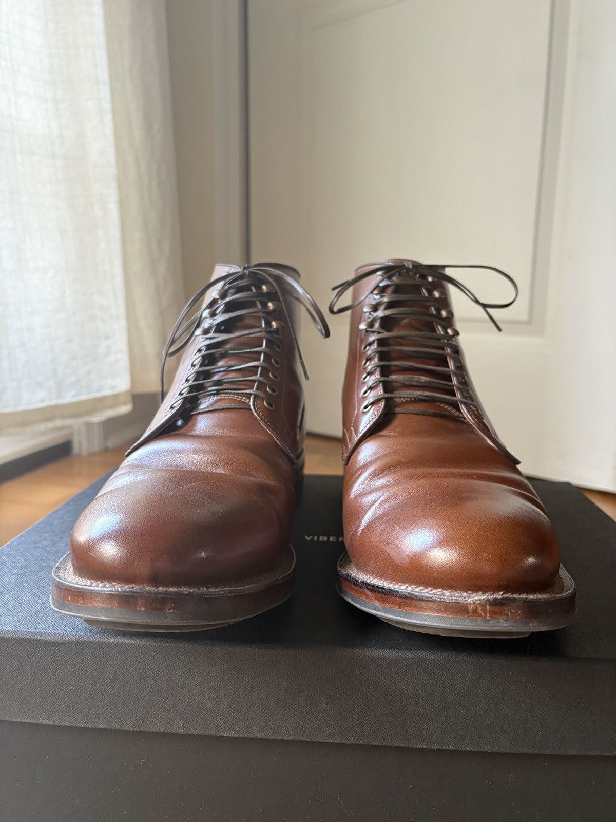 Viberg Viberg 2030 SB - Cognac Vocalou Vitelli. Size 9.5E Size US 9.5 / EU 42-43 - 4 Thumbnail