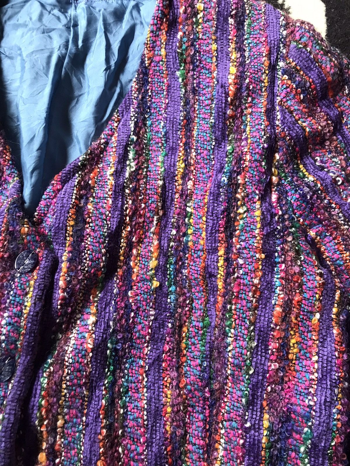 Japanese Brand × Vintage VTG Rainbow Stripe Blazer for Women Size M / US 6-8 / IT 42-44 - 6 Thumbnail