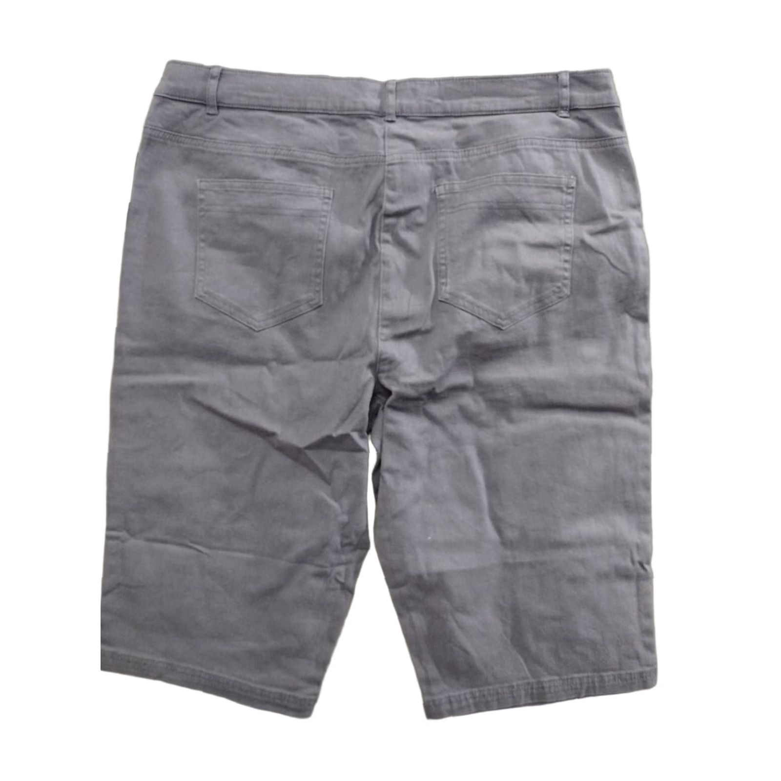 Vintage Bexleys Women's High Rise Chino Shorts Gray/Blue 46 Shorts Womens Plus Size 46 Cotton Blend Zip 5-Pocket Inseam 12 in Casual Summer CIVARIANT Size 32" / US 10 / IT 46 - 1 Thumbnail