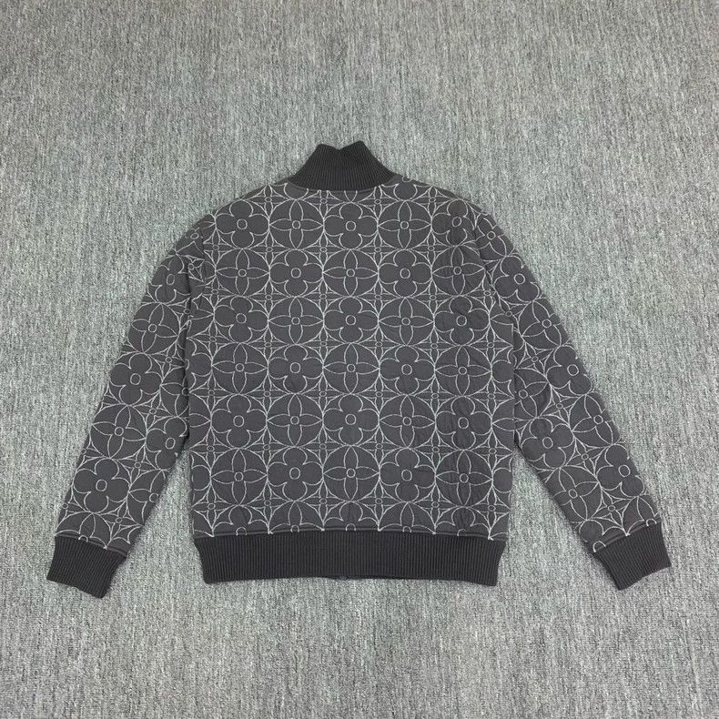 Louis Vuitton LOUIS VUITTON Cotton-padded jacket with black flowers and p Size US M / EU 48-50 / 2 - 2 Thumbnail