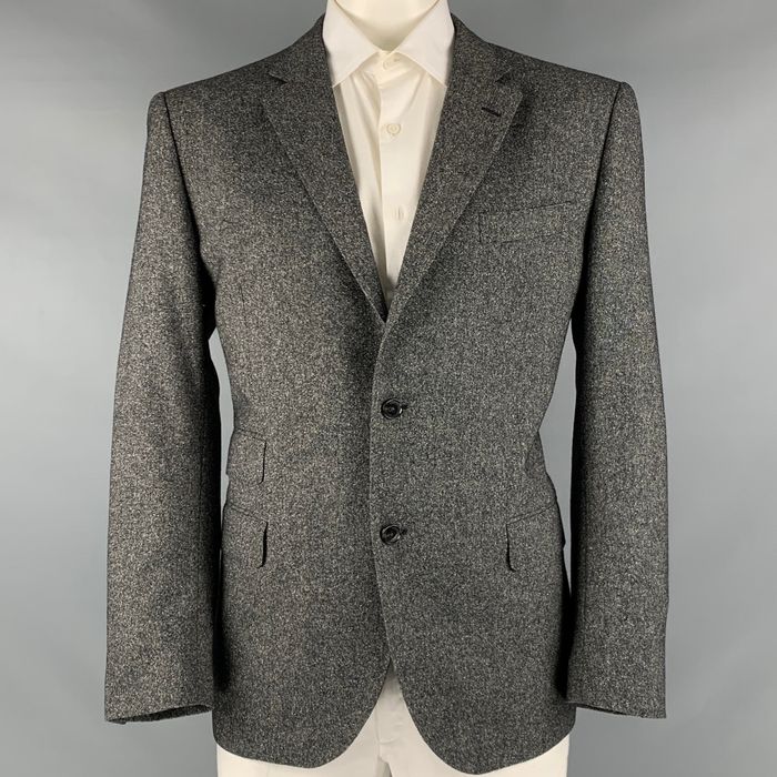 Kent & Curwen KENT and CURWEN Grey Heather Wool Silk Cashmere Sport ...