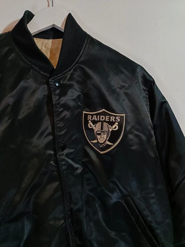 NFL Los Angeles Raiders Vintage 80s Starter Satin Bomber Jacket Size US L / EU 52-54 / 3 - 7 Thumbnail