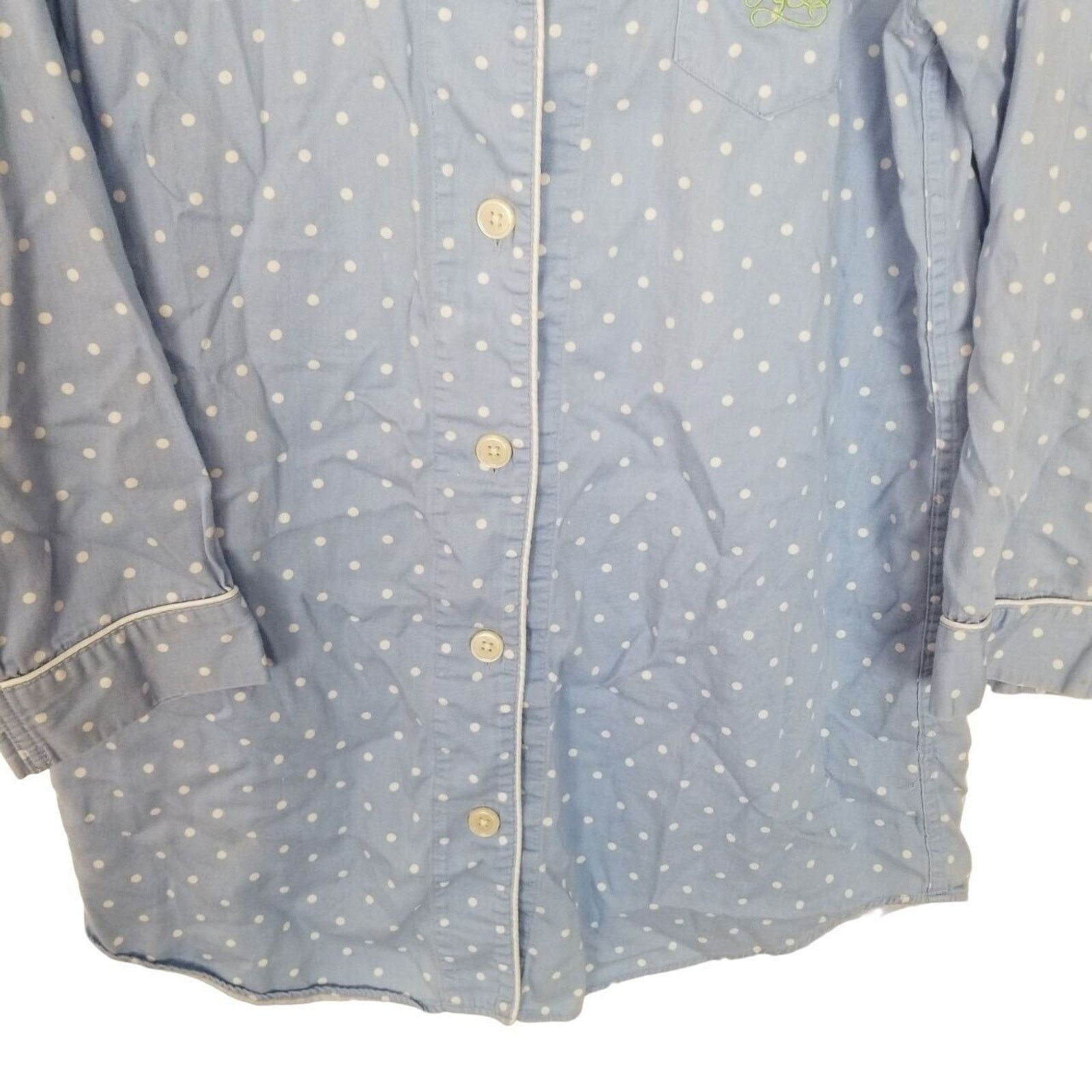 Lauren Ralph Lauren Lauren Ralph Lauren Womens Polka Dot Pajama Top Size M Sleep Size M / US 6-8 / IT 42-44 - 3 Thumbnail