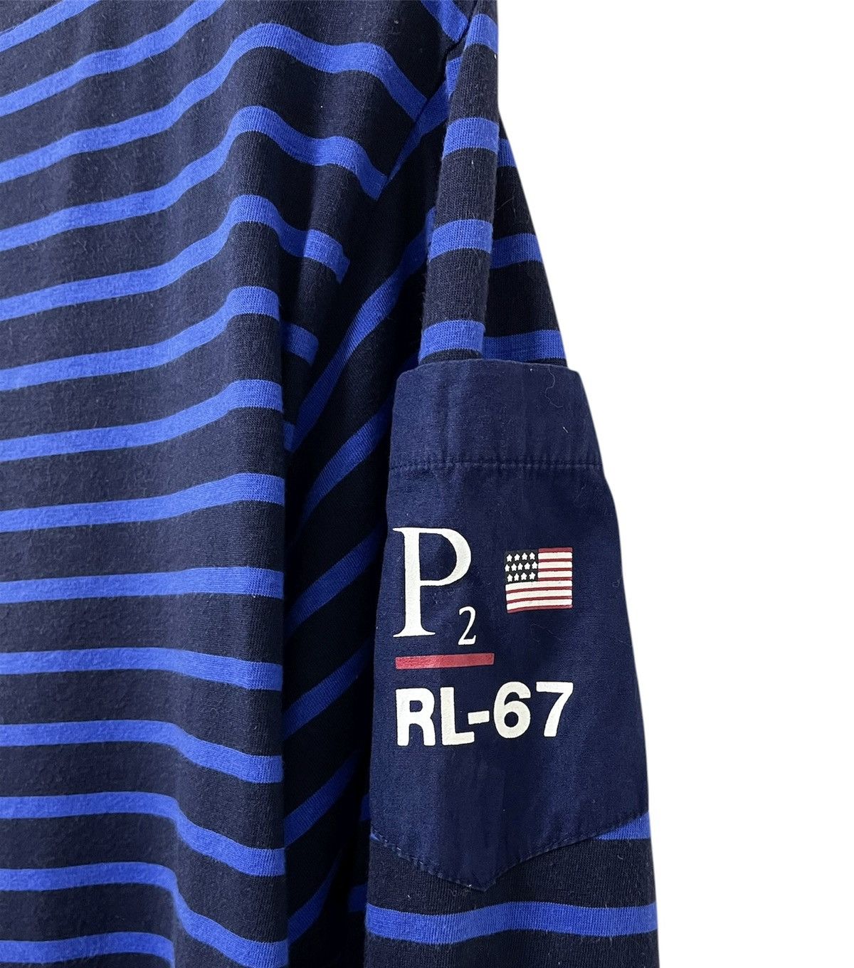 Polo Ralph Lauren VINTAGE POLO RALPH LAUREN RL 67 STRIPED LOGO TSHIRT Size US L / EU 52-54 / 3 - 6 Thumbnail