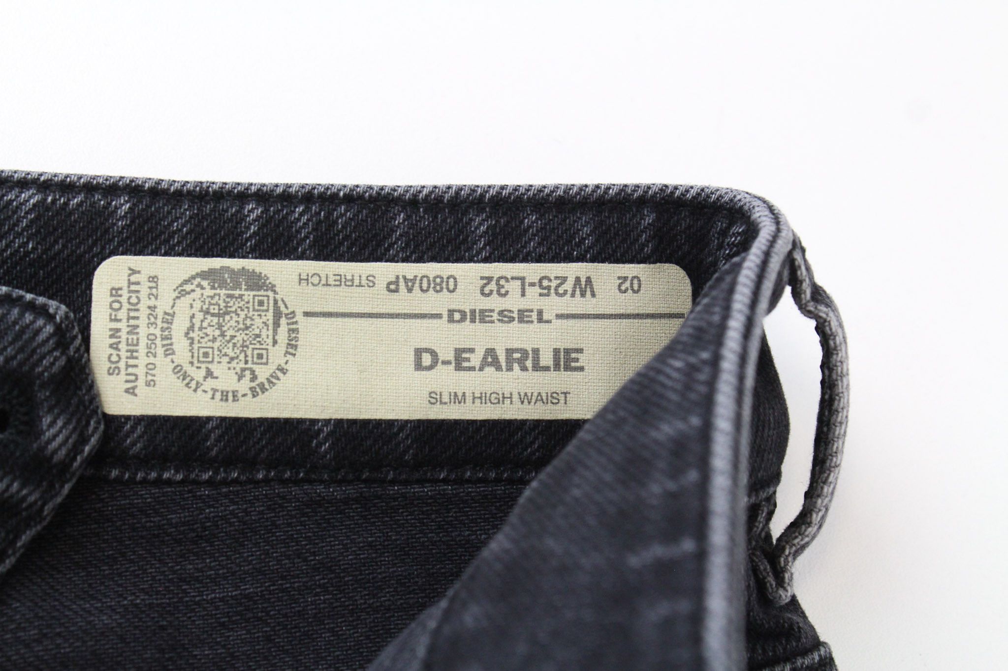 Diesel D-EARLIE 080AP W25/L32 Grey Zip-Fly Jeans 70473 Size 25" / US 0 / IT 36 - 6 Thumbnail