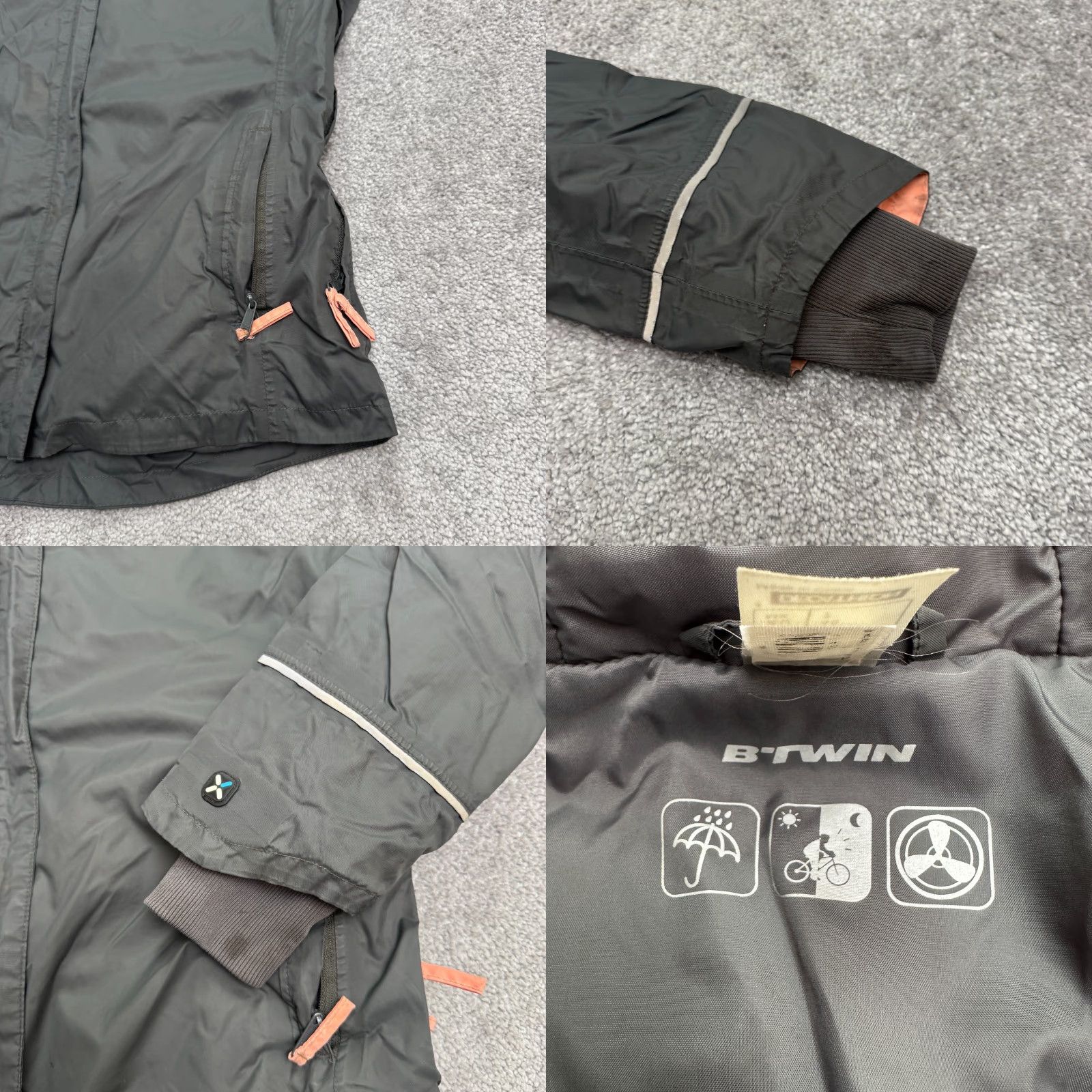 Vintage DECATHLON BTWIN City 900 W Tiki Hoodie Windbreaker Jacket Women Small Gray Pink Size S / US 4 / IT 40 - 8 Thumbnail