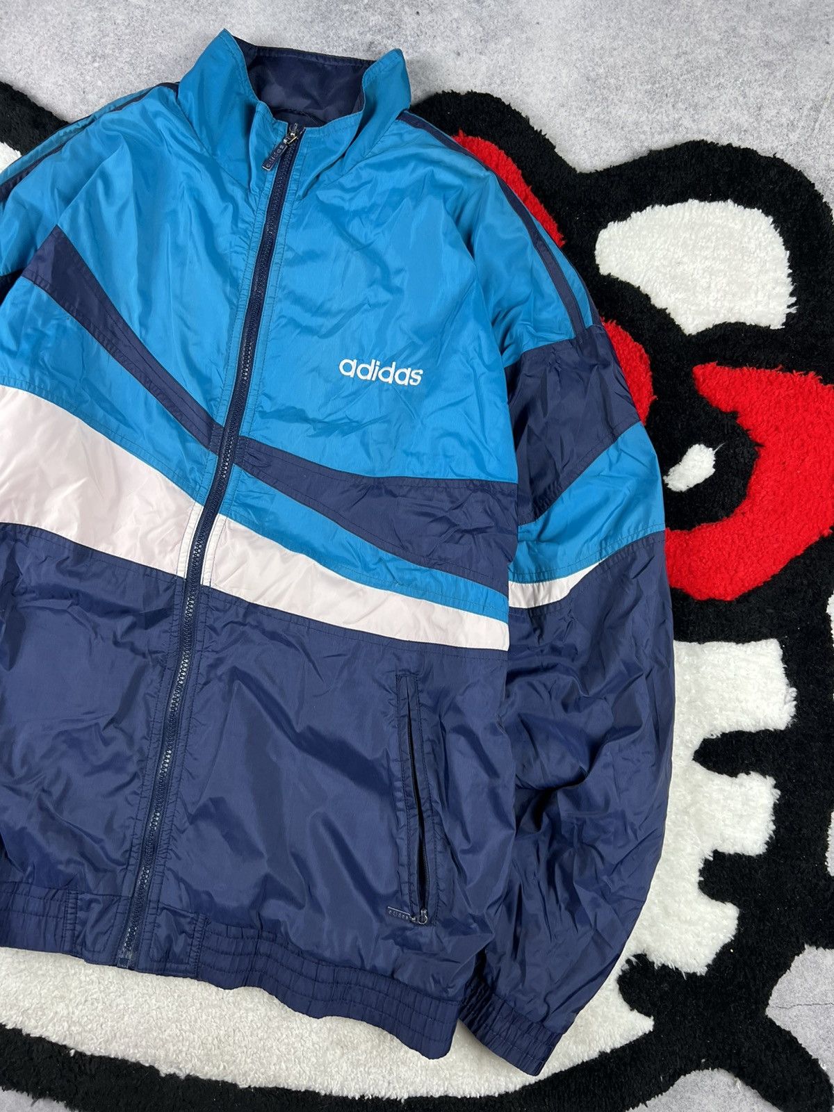 Vintage Retro Adidas 90s Nylon Y2K Track Suit Size M