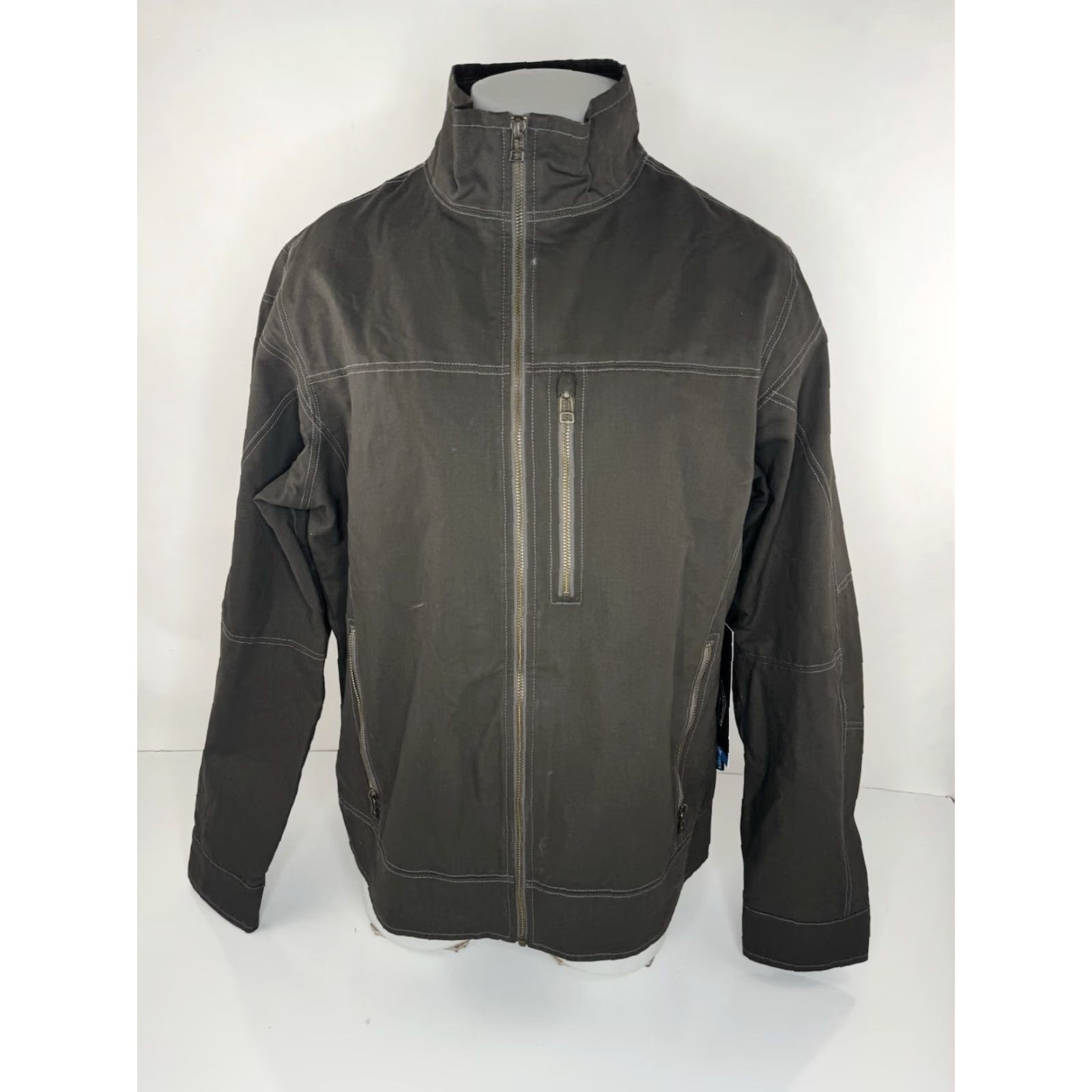 Vintage KUHL BURR Jacket Mens L Gun Metal Patina Dye NEW w TAG LL Size US L / EU 52-54 / 3 - 2 Thumbnail
