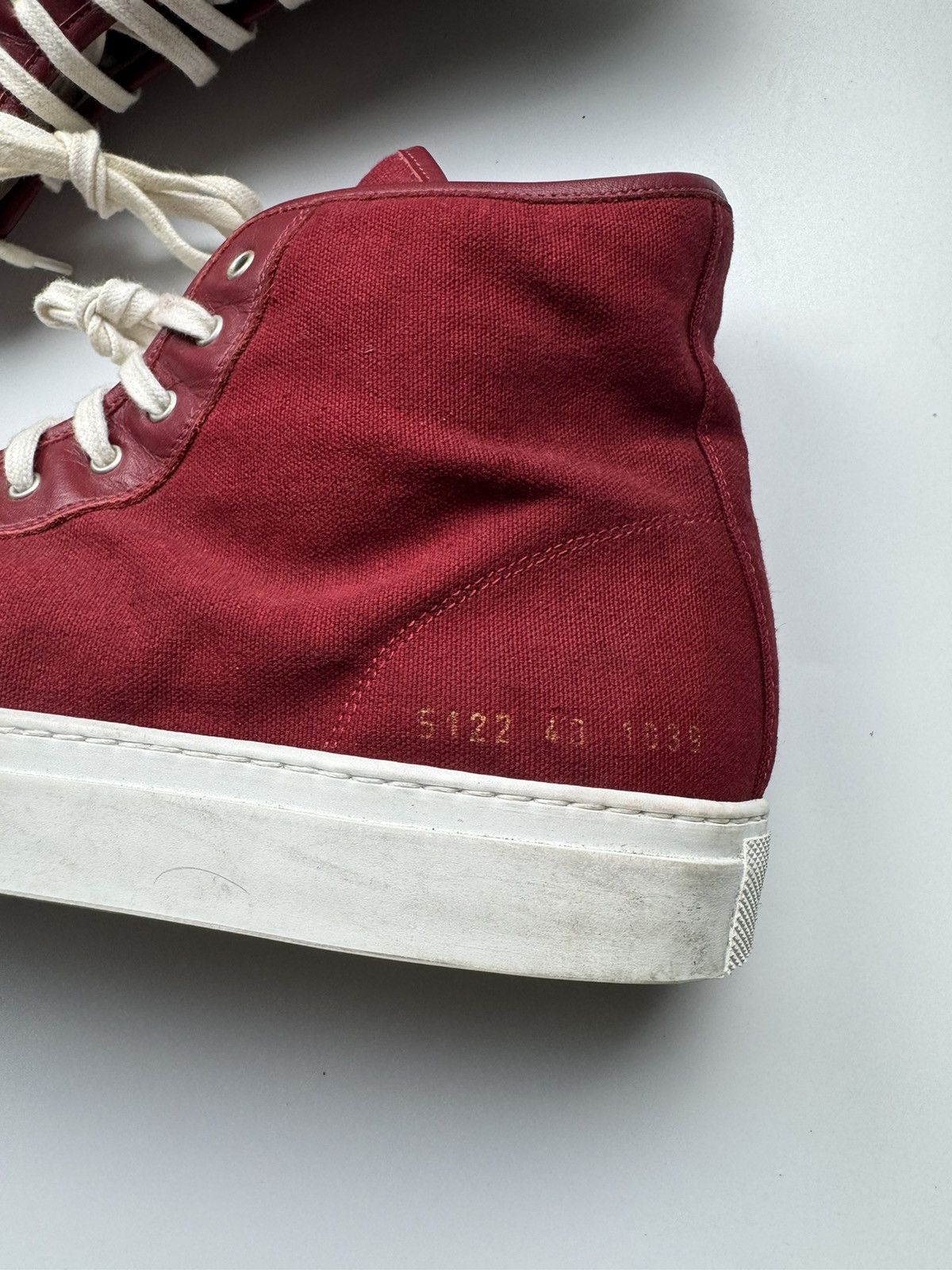 Common Projects 2015 S/S Common Projects High Top Red Suede Sneakers Size US 10 / EU 43 - 3 Thumbnail