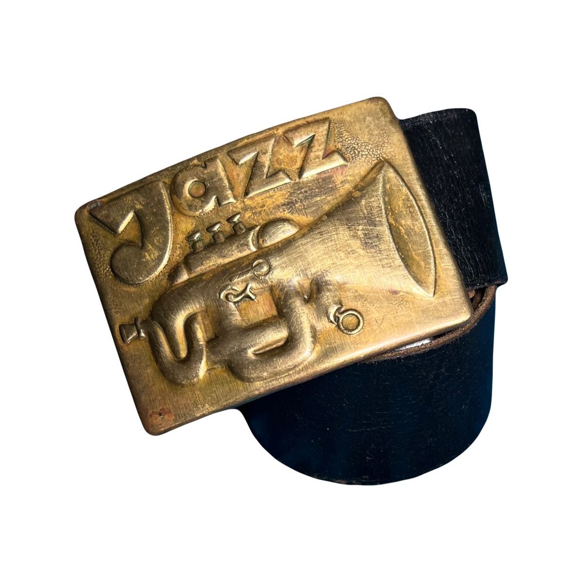 Vintage Vintage Y2K 80s Jazz Musical Belt Buckle Size 26 - 1 Thumbnail
