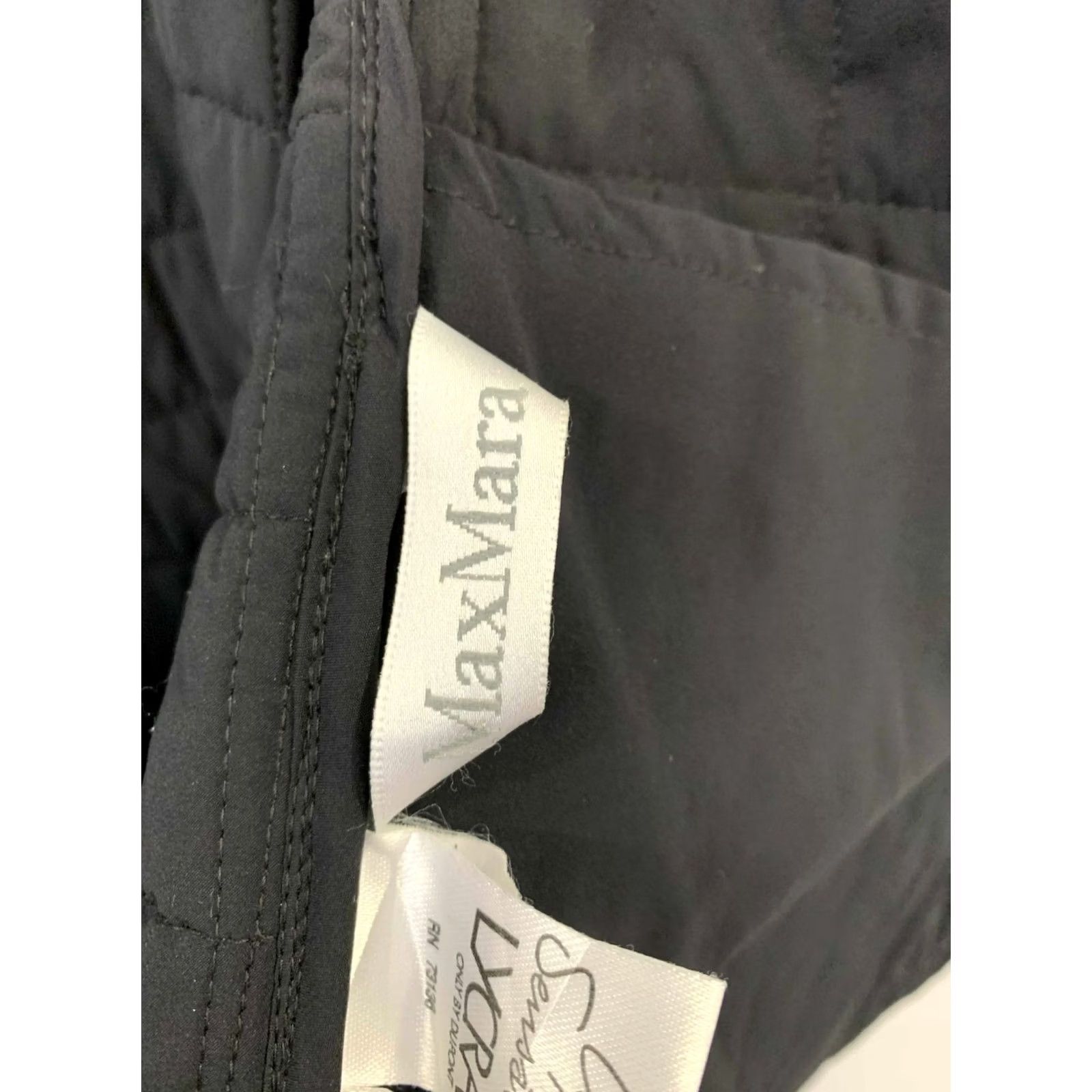 Max Mara VINTAGE Weekend Max Mara Quilted Coat Black 42 US 10 Women’s Coat Size L / US 10 / IT 46 - 3 Thumbnail