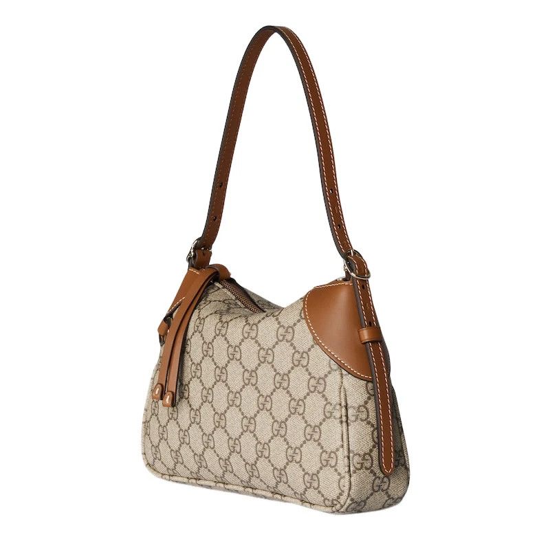 Gucci GUCCI GG Emblem Small Beige/Brown Shoulder Bag Size ONE SIZE - 2 Thumbnail