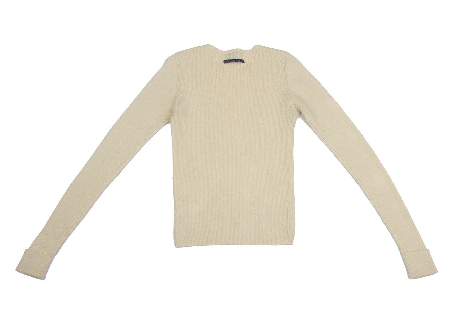 Jean Paul Gaultier Wool Ribbed Knit Sweater in Cream Size 48 Size US M / EU 48-50 / 2 - 11 Thumbnail