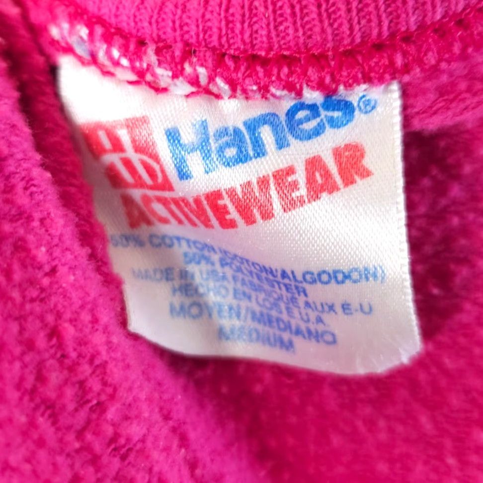 Hanes VINTAGE Hanes Sweatshirt Mens Small Pink 90s Animals Horses Dogs Cats Crew Neck Cotton Blend Long Sleeve Made In USA 80s 90s Animal Rescue Size US S / EU 44-46 / 1 - 7 Thumbnail