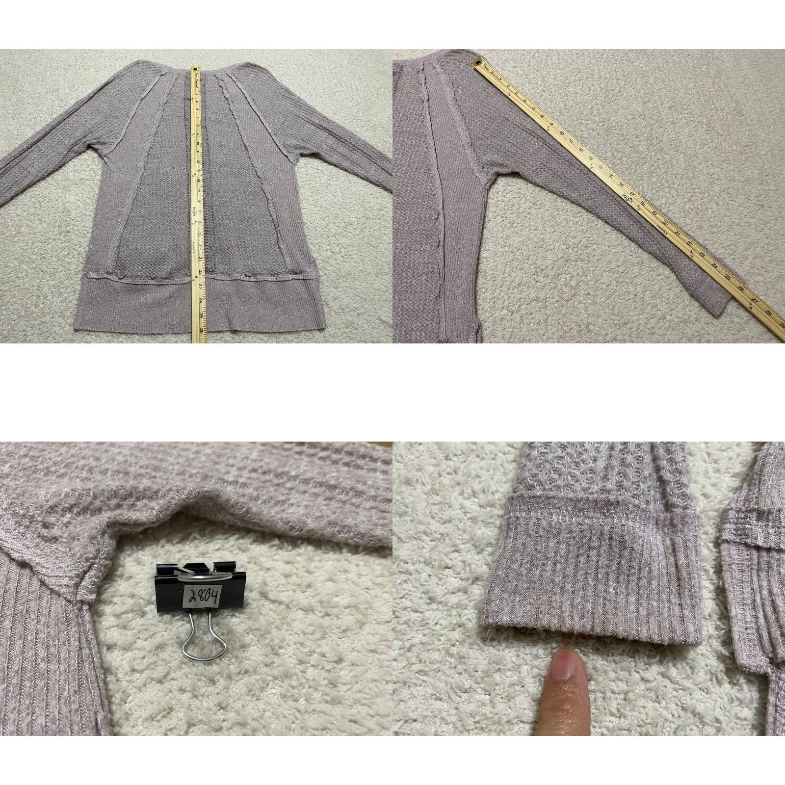 BKE BKE Womens Small Sweater Top Scoop Neck Long Sleeve Knit Rayon Light Pink Blouse Knit Lightweight Basic Classic Casual Shirt Mens? Size S / US 4 / IT 40 - 8 Thumbnail