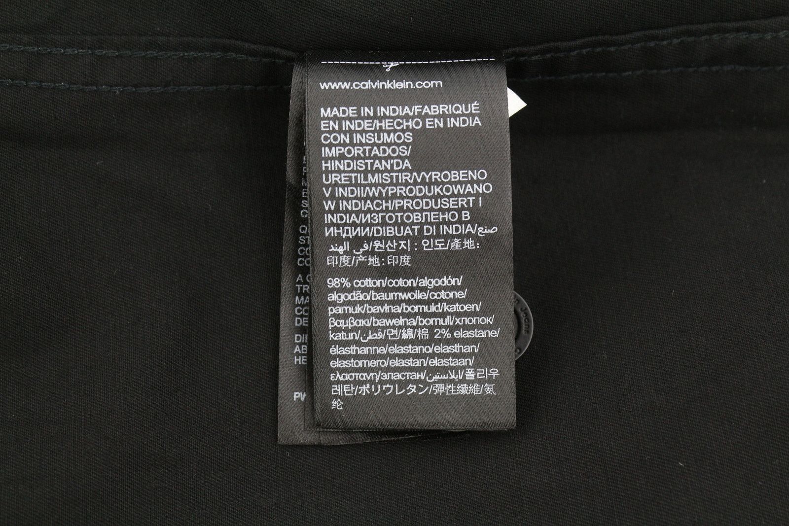 Calvin Klein L Black Regular Spread Neck 87678 Size US L / EU 52-54 / 3 - 9 Thumbnail