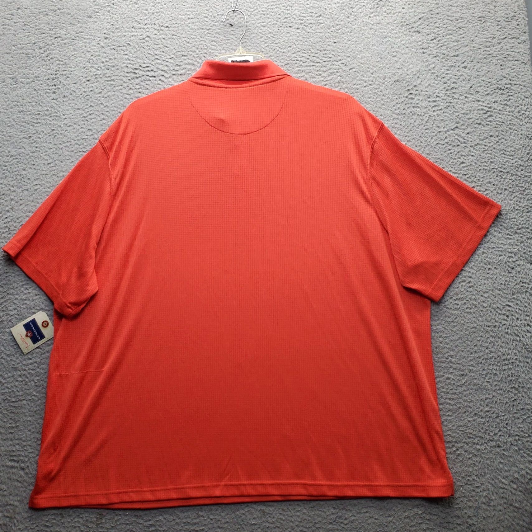 Vintage Saddlebred Polo Shirt Men 3X Orange Relaxed Fit Short Sleeve Collared Popover Shirt Size US XXL / EU 58 / 5 - 2 Thumbnail