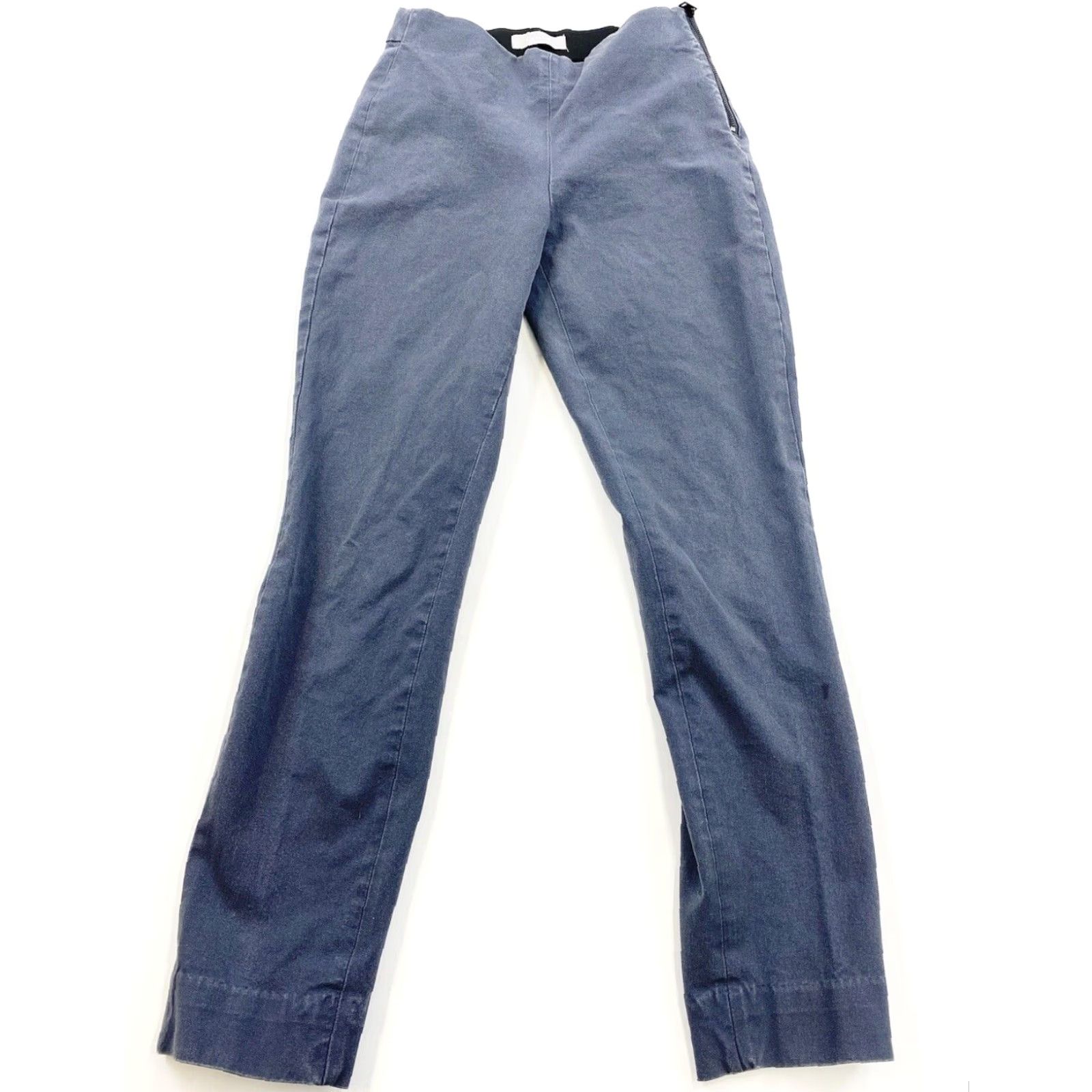 Everlane Everlane Dress Pant Womens 0 Blue Side Zip Skinny Cotton Blend Dress Pants Womens 0 Blue Side Zip Size 25" / US 0 / IT 36 - 2 Thumbnail
