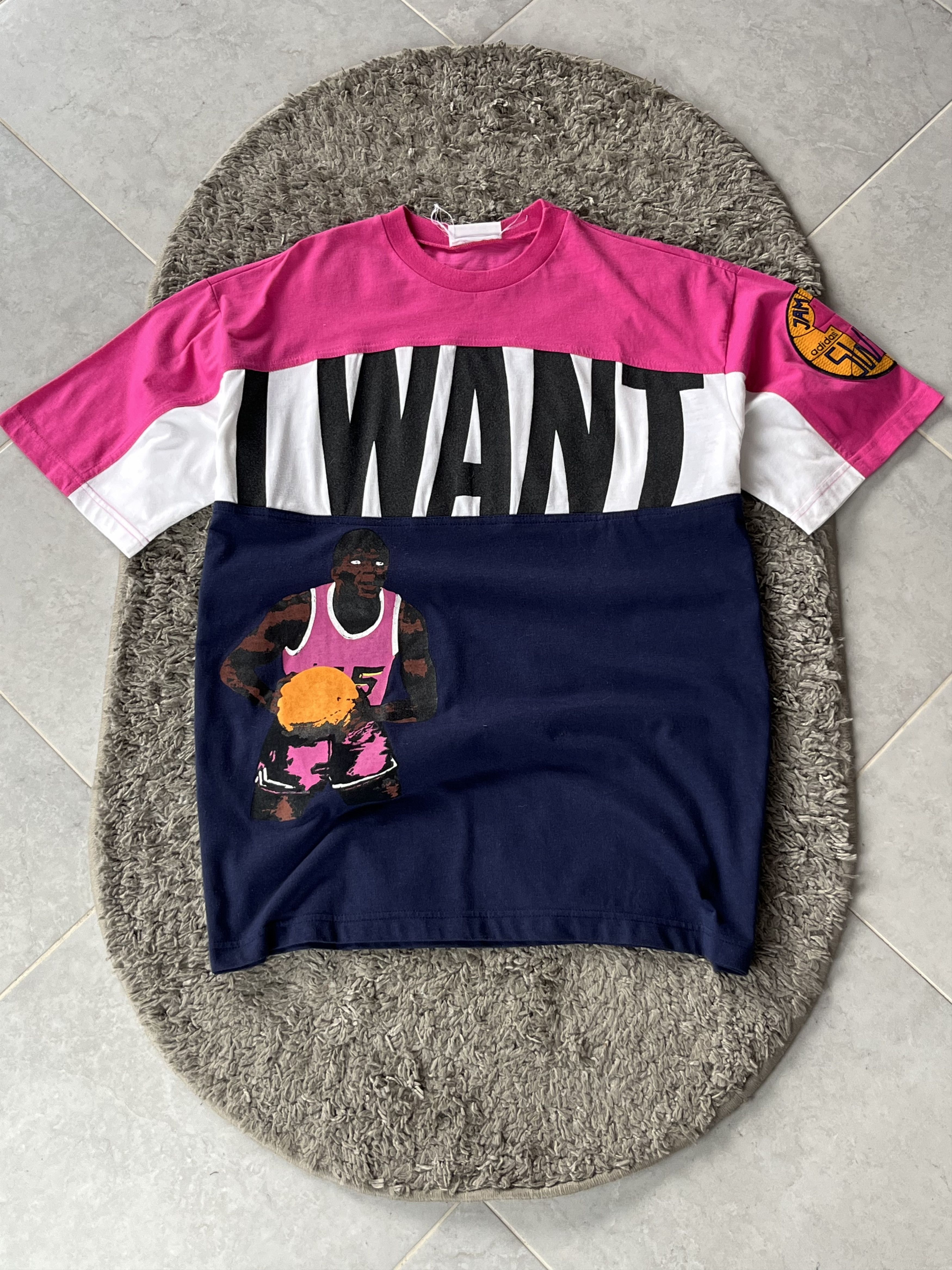 Adidas Vintage Tee Adidas "I WANT I CAN" Basketball Y2K Streetwear Size US L / EU 52-54 / 3 - 1 Thumbnail