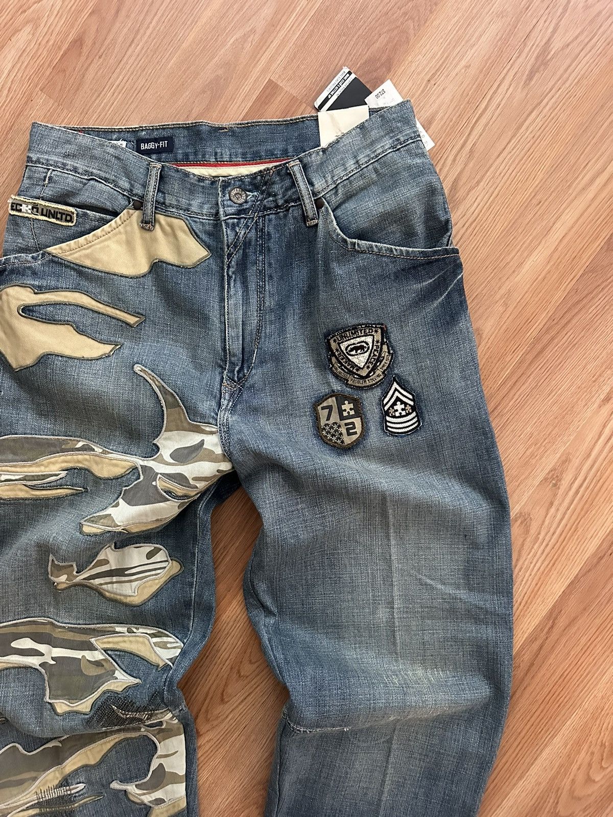 Ecko Unltd. × Vintage Crazy Vintage Y2K Ecko UNLTD Baggy Jeans Embroidered Skater Size US 32 / EU 48 - 3 Thumbnail
