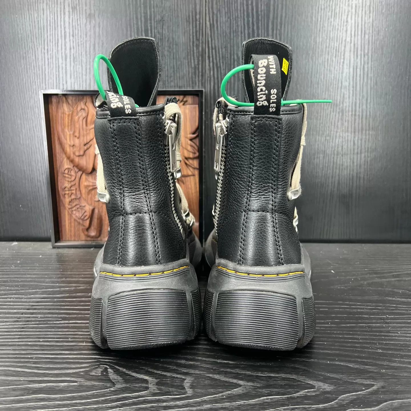 Dr. Martens Dr. Martens Black Strap Boot 36 Worn Once Like New Box Size US 5 / IT 35 - 7 Thumbnail
