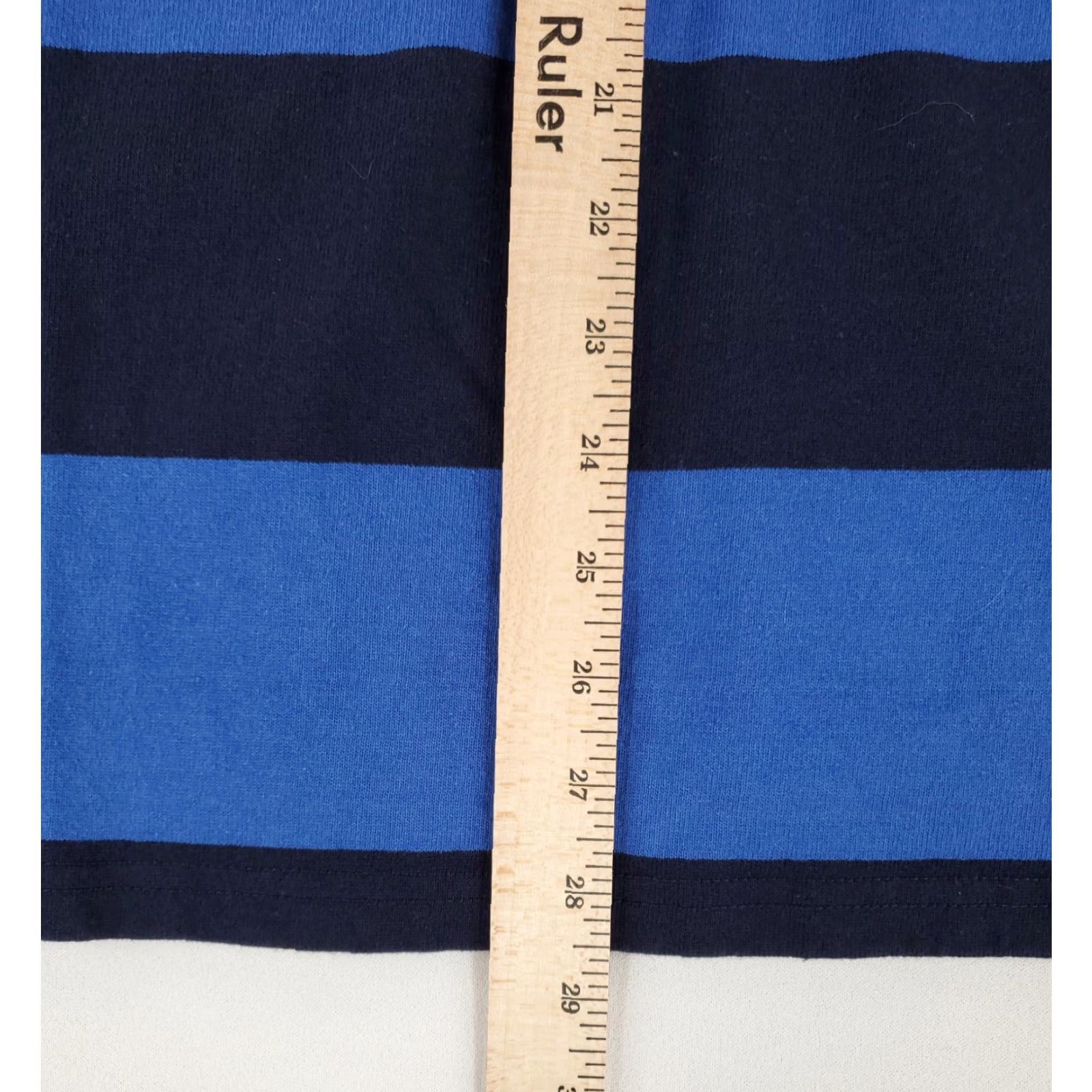 Vintage LL Bean Rugby Shirt Striped Long Sleeve Mens S Blue Size US S / EU 44-46 / 1 - 5 Thumbnail