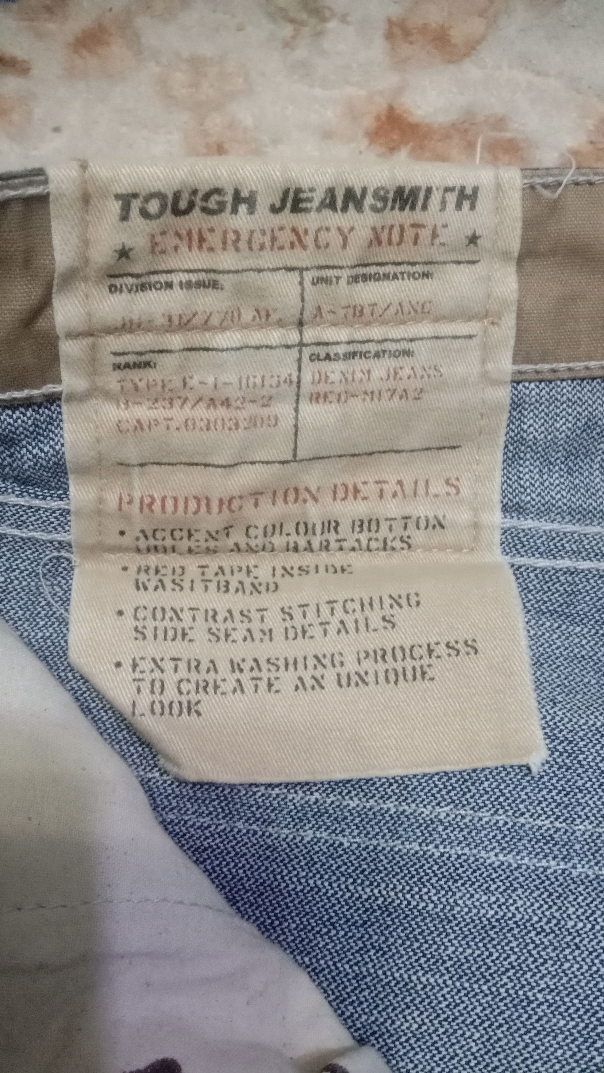 Designer tough Jeans smith Size US 34 / EU 50 - 4 Thumbnail