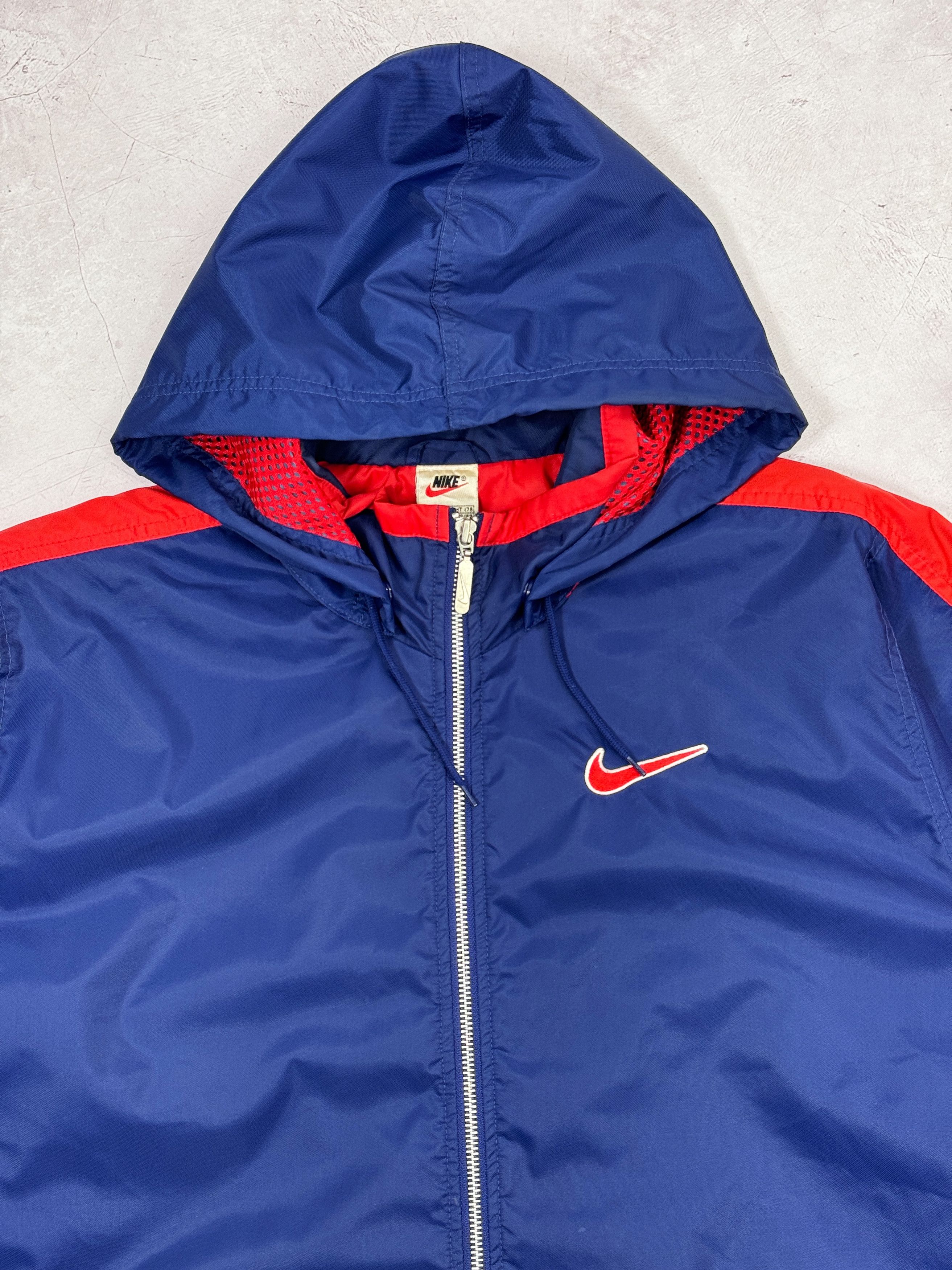 Nike × Vintage Y2K Nike Windbreaker Jacket Nylon Big Back Swoosh Logo Size US L / EU 52-54 / 3 - 6 Thumbnail