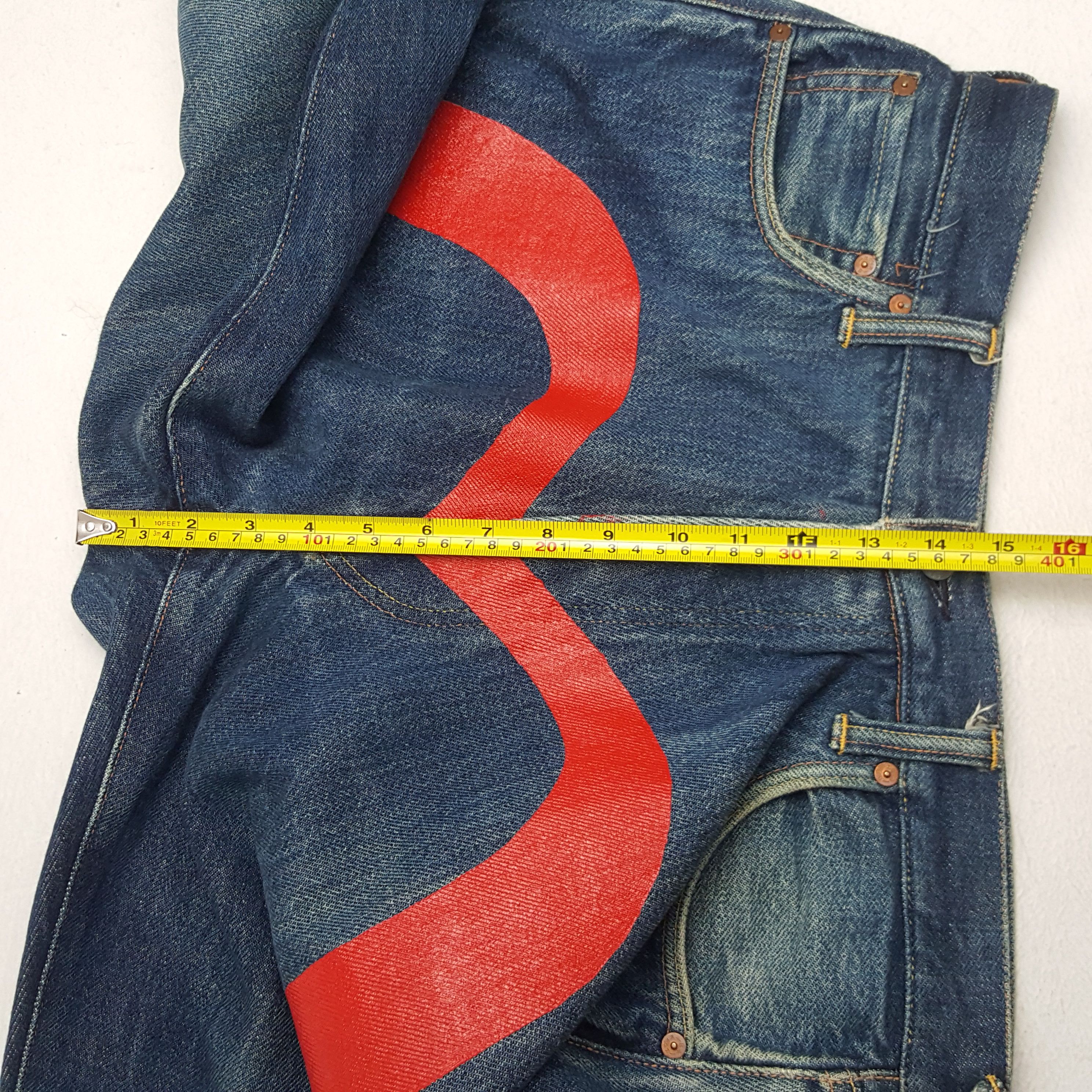 Evisu × Vintage Vintage Evisu Yamane Selvedge Custom Art Denim Jeans Size US 32 / EU 48 - 8 Thumbnail