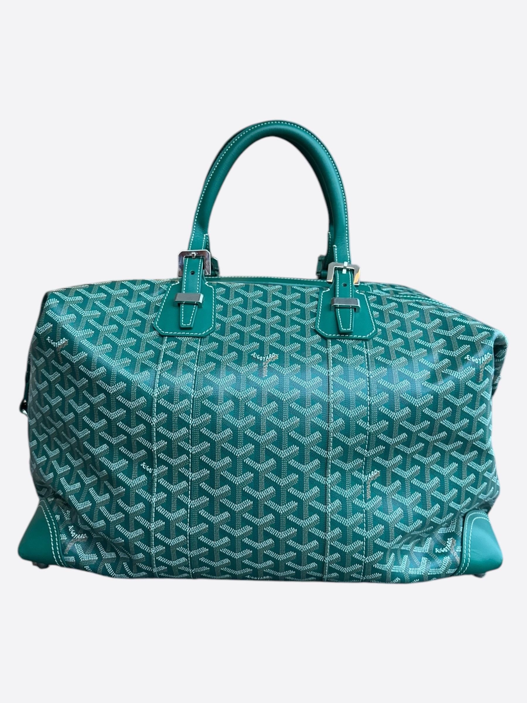 Goyard Green Bowling 45 Duffel Bag, Men's