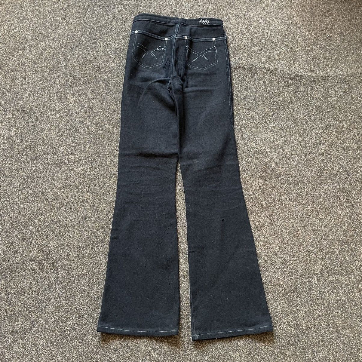 Vintage Vintage Y2K Baggy Wide Leg Faded Black Jeans Skater Logo 28 Size 28" / US 6 / IT 42 - 3 Thumbnail