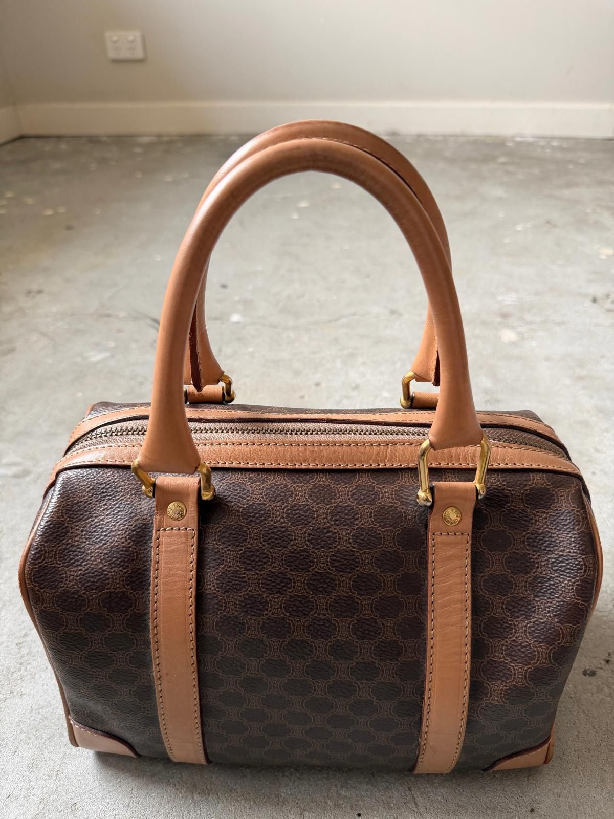 Celine Celine Macadam Boston Bag Brown/Beige Size ONE SIZE - 8 Thumbnail