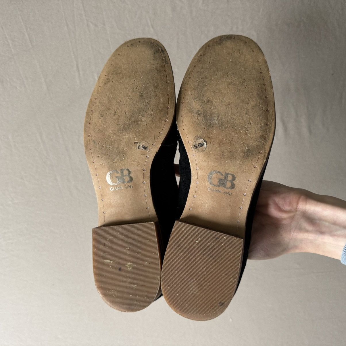 Designer × Vintage GIANNI BINI The Kare-Free Suede Penny Loafers Size US 6.5 / IT 36.5 - 6 Thumbnail