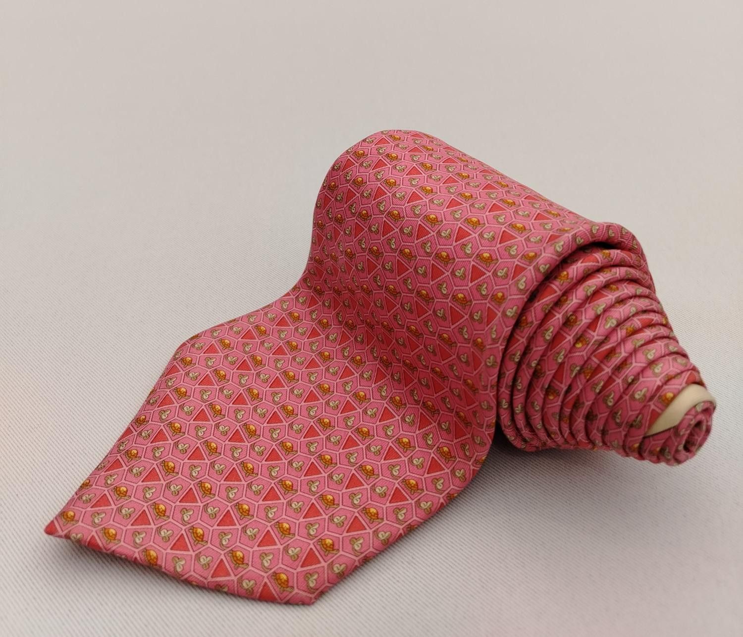 Salvatore Ferragamo Salvatore Ferragamo SF Silk Necktie Turtle Tortoise Men Tie Size ONE SIZE - 1 Thumbnail