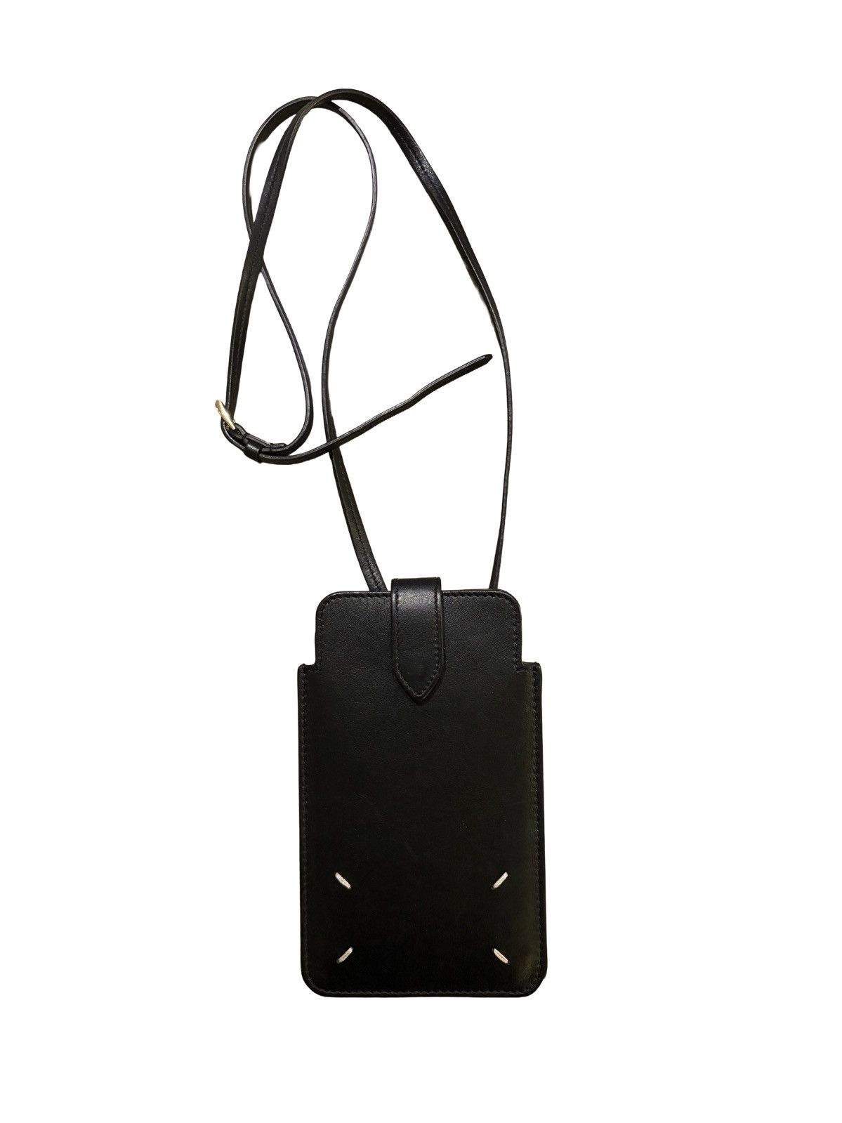Maison Margiela Maison Margiela Black Leather Four Stitch Crossbody Bag Size ONE SIZE - 1 Thumbnail