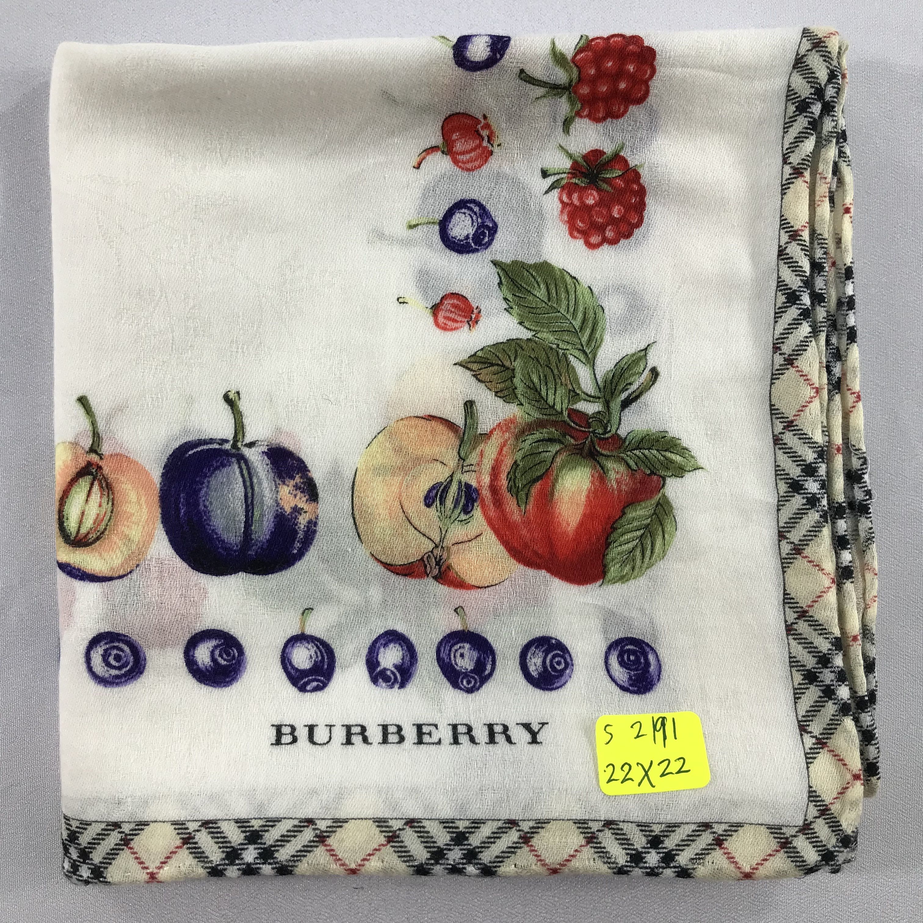 Burberry × Vintage Burberry Bandana / Handkerchief / Neckerchief - S2191 Size ONE SIZE - 5 Thumbnail