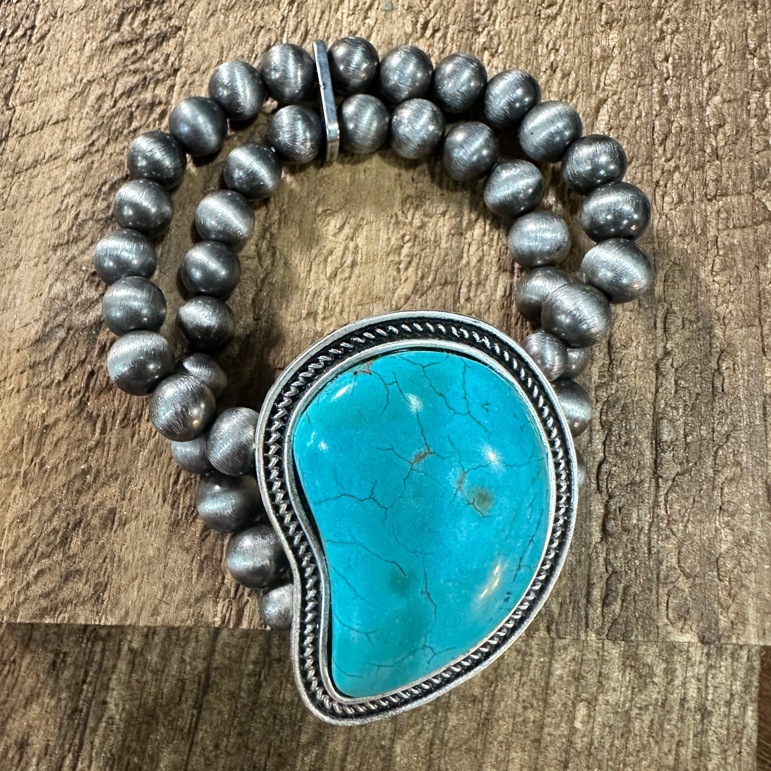 Other Handmade Turquoise Stretch Beaded Bracelet for Fashion Lover Size ONE SIZE - 6 Thumbnail
