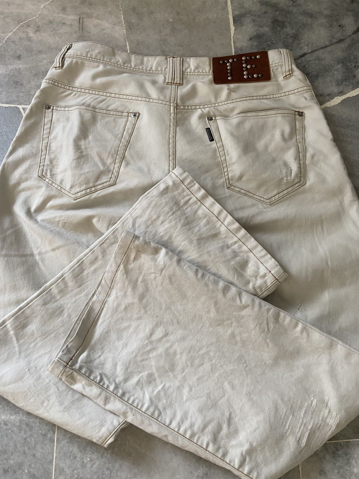 Issey Miyake Tete Homme White Linen Trouser Pants Size US 32 / EU 48 - 8 Thumbnail