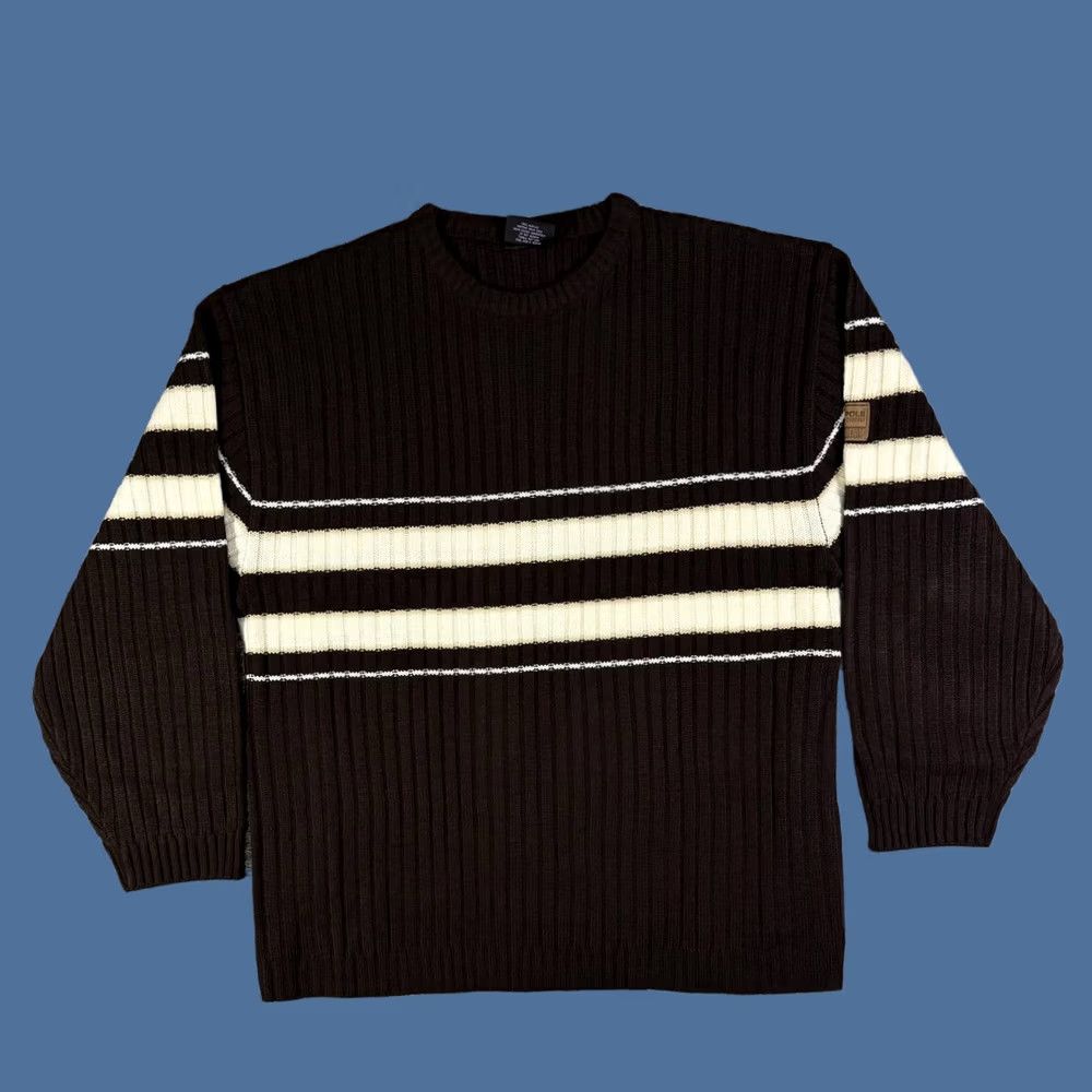 Southpole VINTAGE Southpole Striped Knit Sweater Hip Hop Oversized XXL Men Pullover Brown 2000s Size US XXL / EU 58 / 5 - 1 Thumbnail