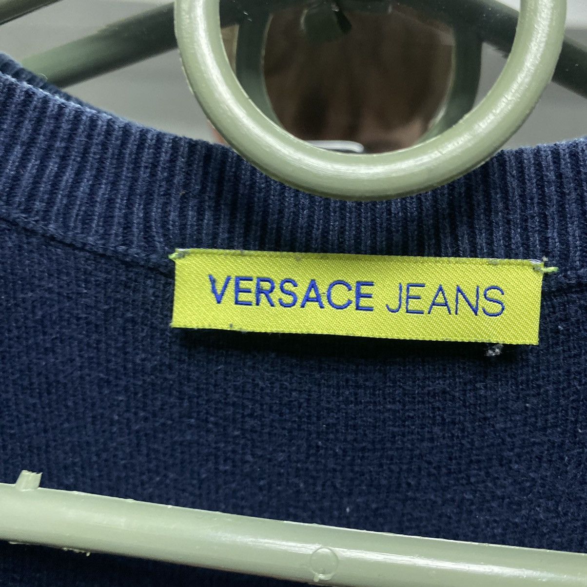 Versace Vintage Versace big logo sweatshirt navy Size US L / EU 52-54 / 3 - 6 Thumbnail