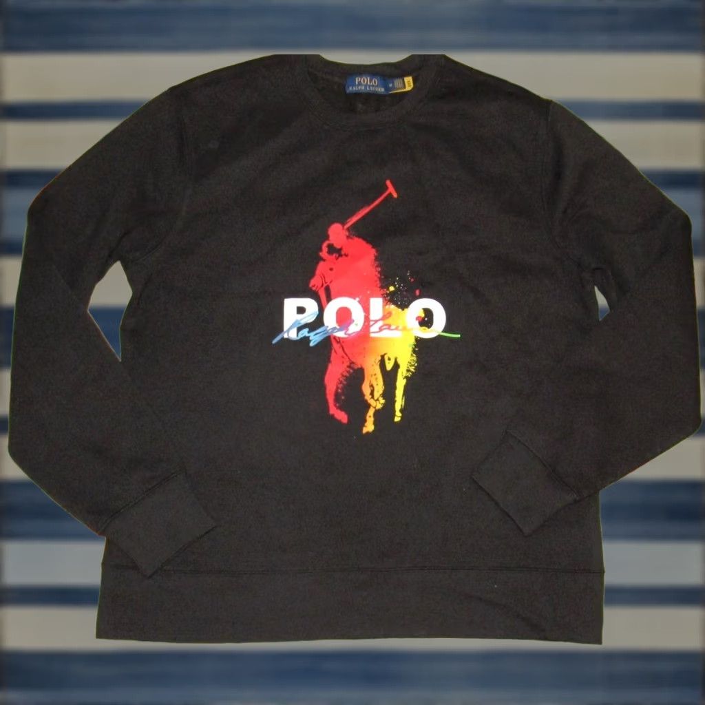 Ralph Lauren Polo RALPH LAUREN Big Pony Paint Splatter Sweater Medium Size US M / EU 48-50 / 2 - 1 Thumbnail