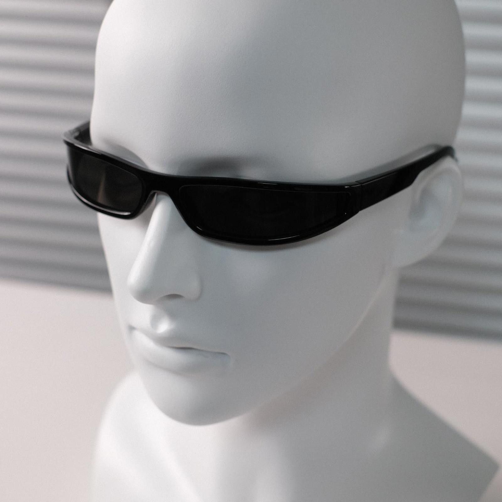 Japanese Brand Vtg Y2k Avant Garde Future Sunglasses Black Unisex One Size Size ONE SIZE - 1 Thumbnail