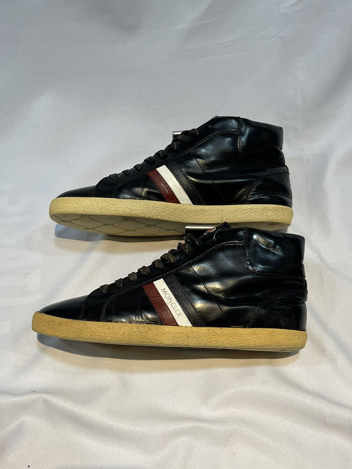 Moncler Moncler Monaco Vintage Black Leather Sneakers “Size 43” Size US 9 / EU 42 - 1 Thumbnail