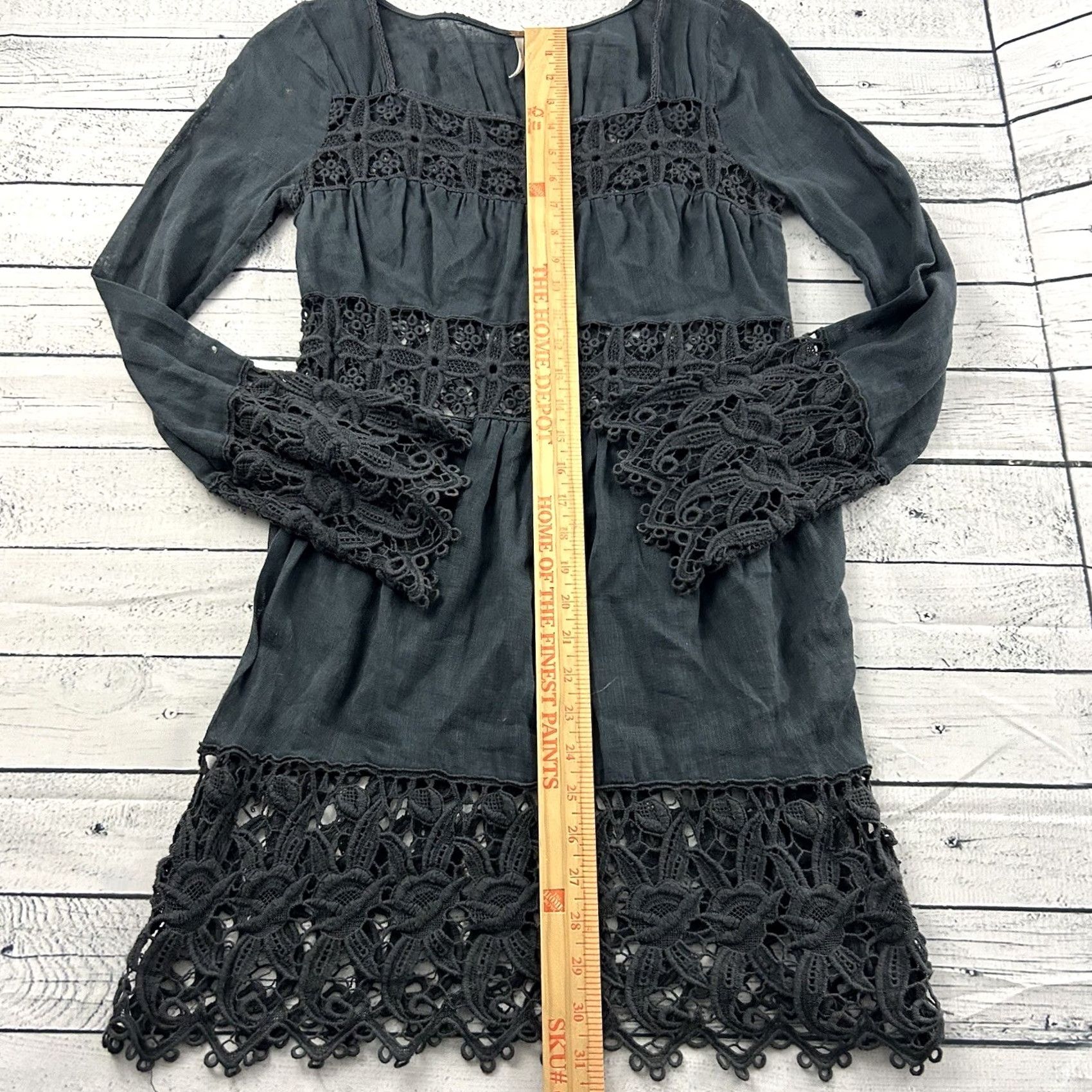 Free People Free People Dress Women Knee Length A-Line Long Sleeve Gray XS Dress Women's XS Gray Size XS / US 0-2 / IT 36-38 - 3 Thumbnail