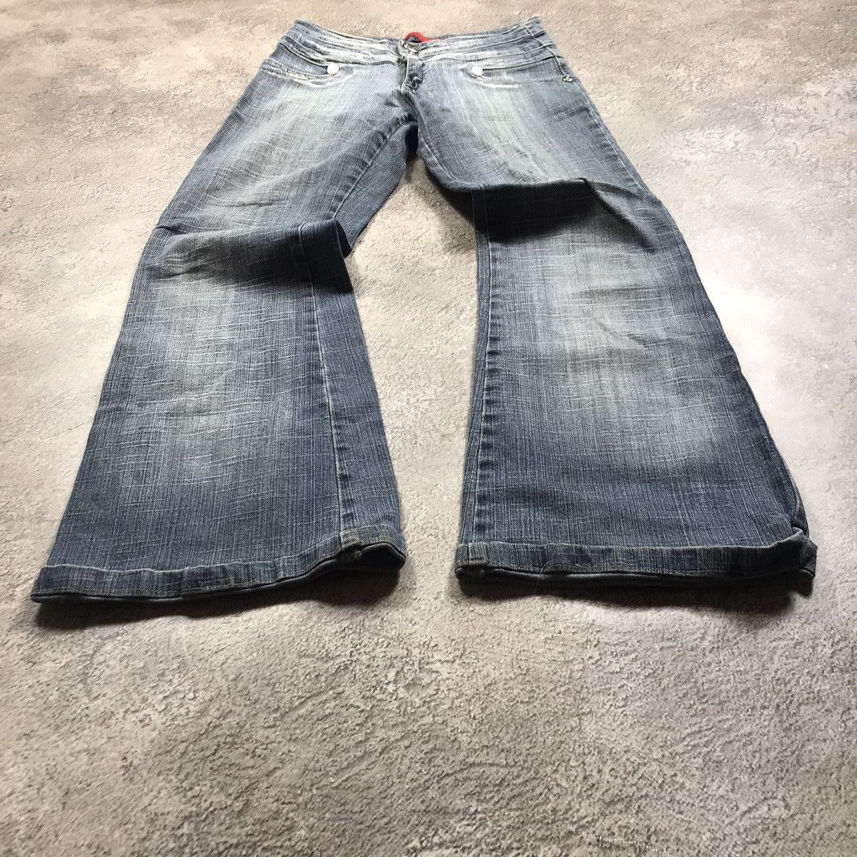 Vintage Vintage Y2K Baggy Flared Distressed Jeans Grunge Graphic 25 Size 25" / US 0 / IT 36 - 1 Thumbnail
