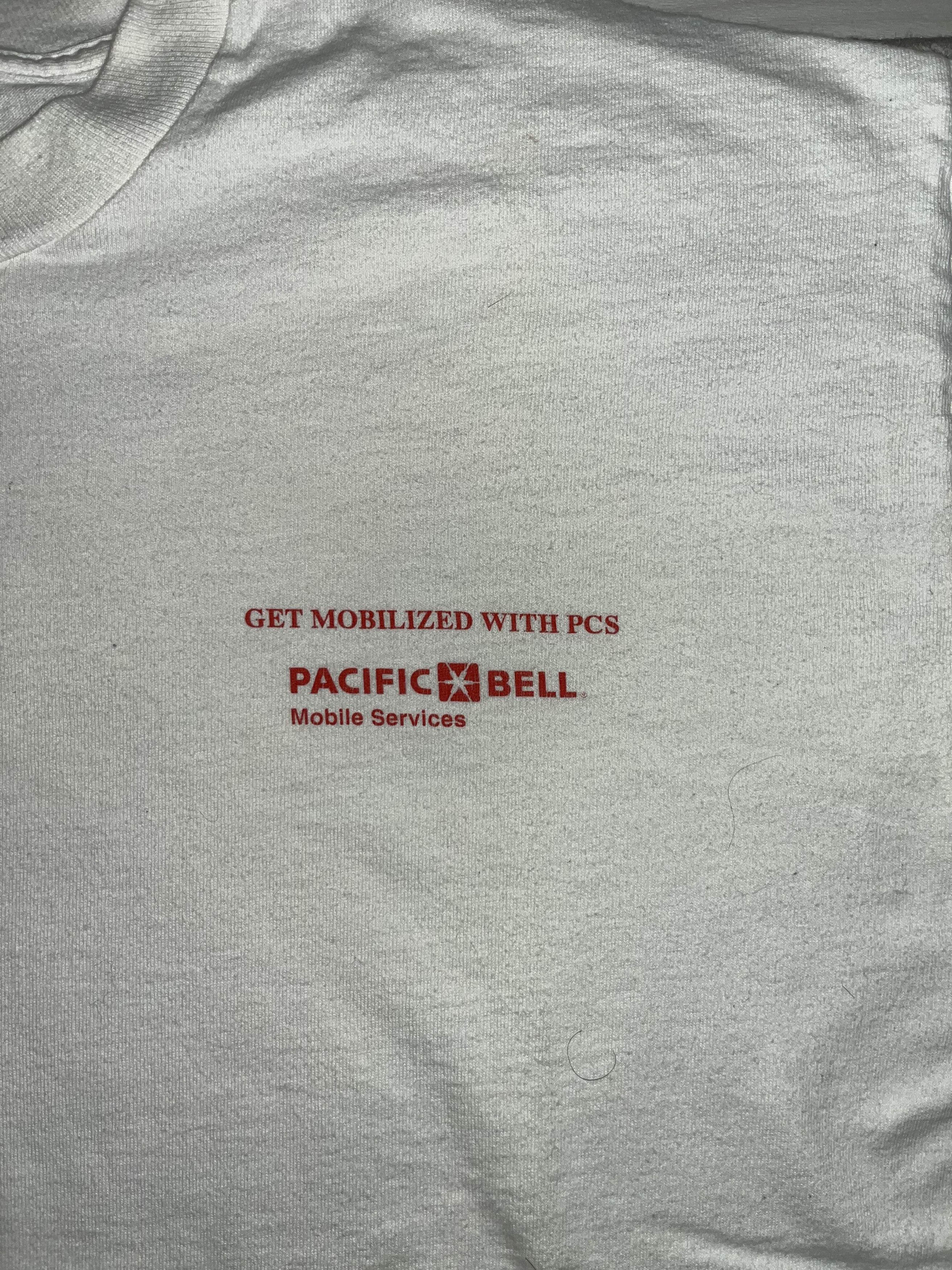 Fruit Of The Loom × Microsoft × Vintage Y2K Pacific Bell Mobile Services Tech Tee Size US XL / EU 56 / 4 - 4 Thumbnail