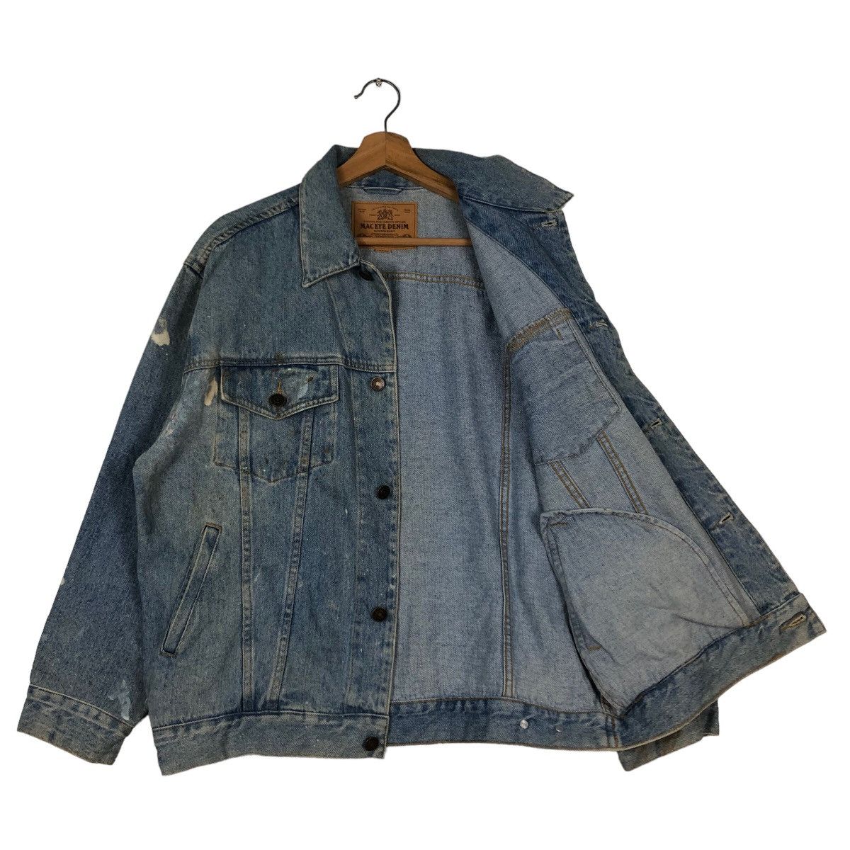Japanese Brand 🔥Vintage Mac Eye Denim Trucker Biker Jacket Toyo Enterprise Size US L / EU 52-54 / 3 - 11 Thumbnail
